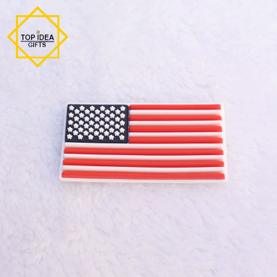 3D PVC Logo Factory Custom PVC USA Flag Decals with adhesive sticker for Sport football helmets
