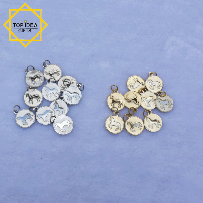 Tags Factory Custom Design Stamped Logo Jewelry Tags Gunmetal Charm Pendants for Necklace Bracelet Jewelry Making 