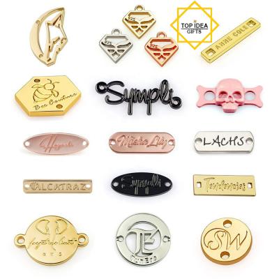 Customized Logo Metal Jewelry Tags Jewelry Bracelet Charm Jewelry Necklace Gold Silver Copper Gunmetal 