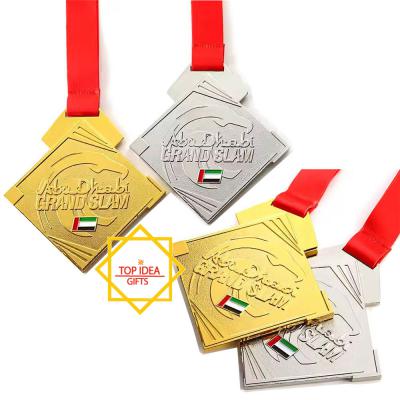 Medal Factory 3D Die Cast Gold Silver UAE Medal Medallion - 副本