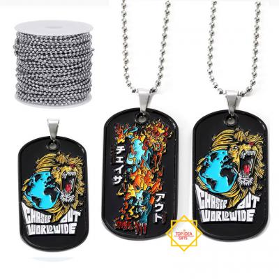 Dog Tag Supplier Customized Design Metal Name Dog Tag Necklace ID Military tags