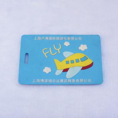 Cartoon pvc luggage tags, plane bag tags for journey   - 副本