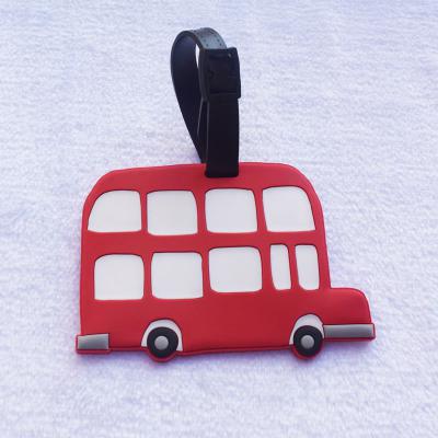 Soft pvc silicoone luggage tags for UK bus, Flag luggage tags 