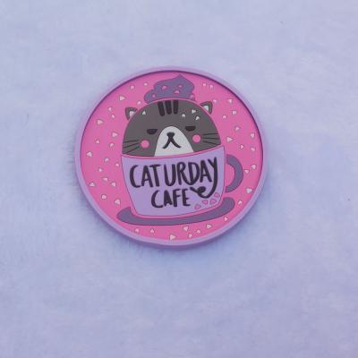 Pink cup coaster, plate mat 3D pvc coaster - 副本